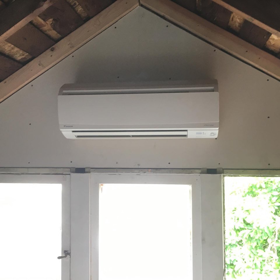 ductless heat pump close up