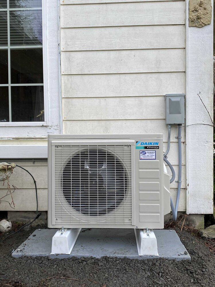 ductless heat pump outside - 1