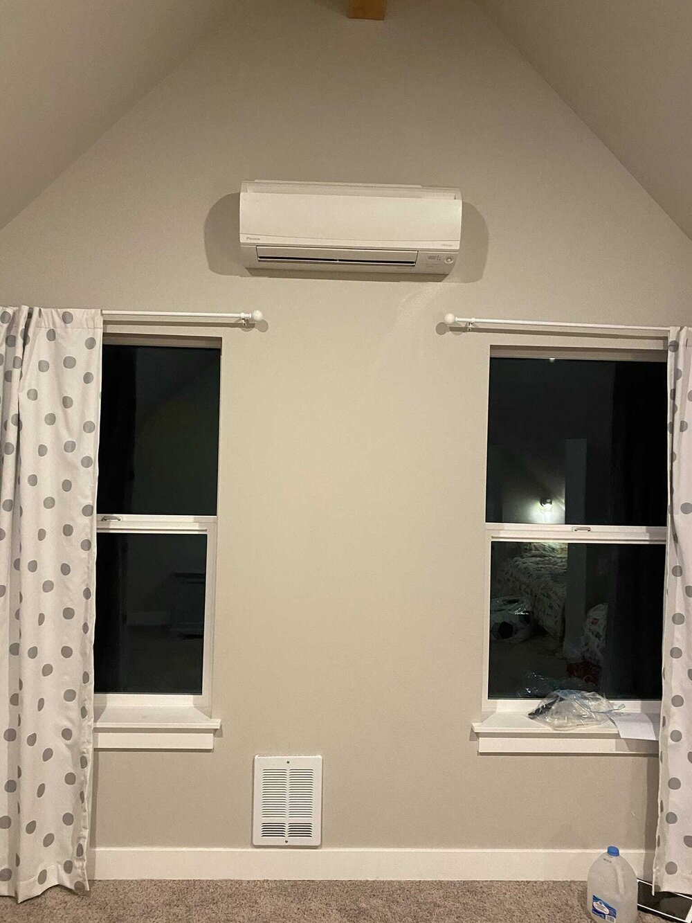 ductless heat pump in room 4